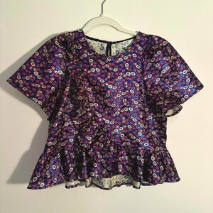 Sea New York Puff Sleeve Crop Top- Size 4